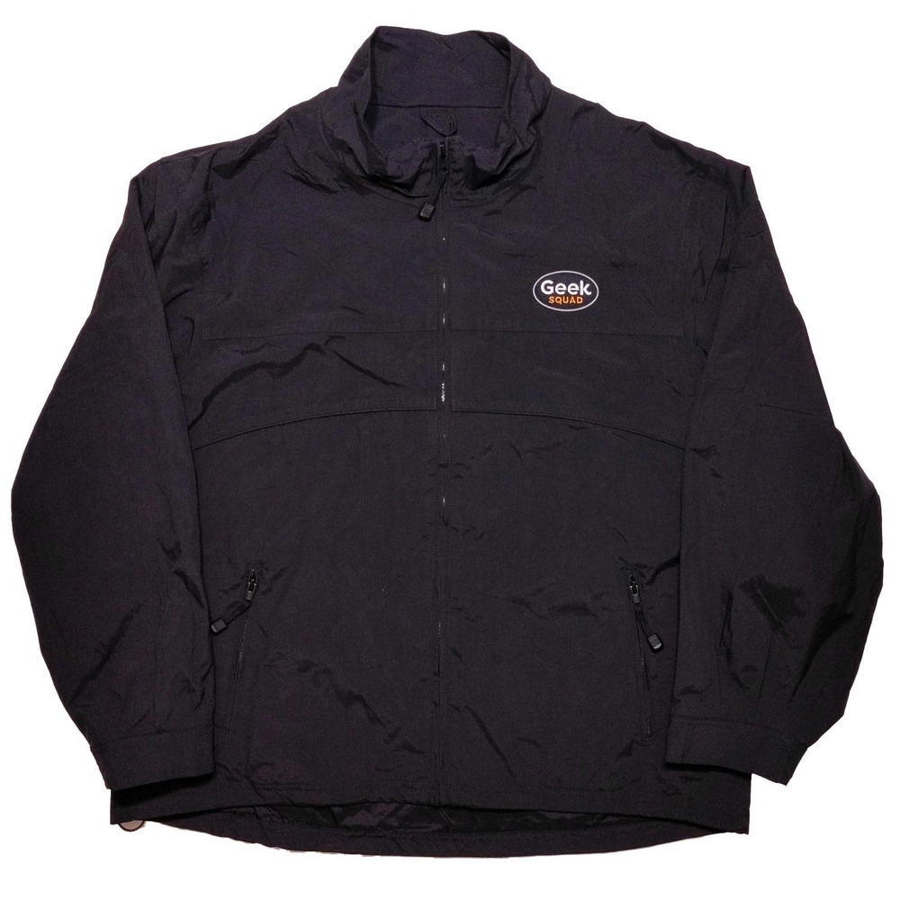BEST BUY Geek Squad Jacket Full Zip Nylon Heavyweight Black Men's XL